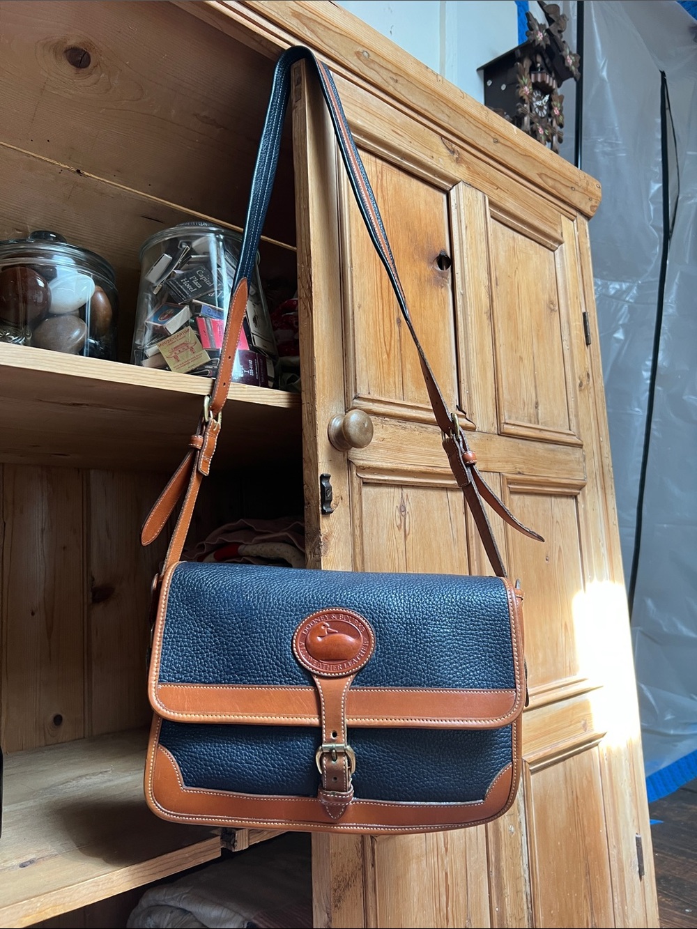 Dooney & Bourke Surry All Weather Leather Navy Crossbody